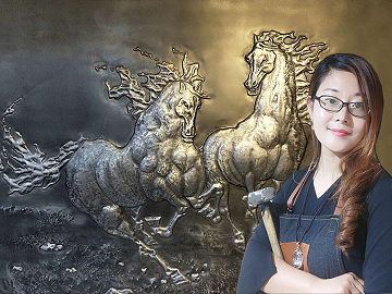 Iron Copper Plate Embossed Art Inherited by Miss Guo Is Listed As The World\'s Intangible Cultural Heritage