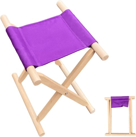 Japanese Traditional Chair Folding Stool (Purple)