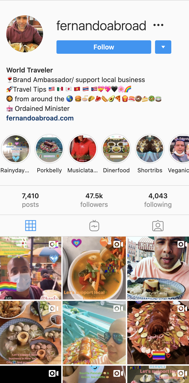 Follow Fernando Abroad Brand Ambassador and Traveler on Instagram 