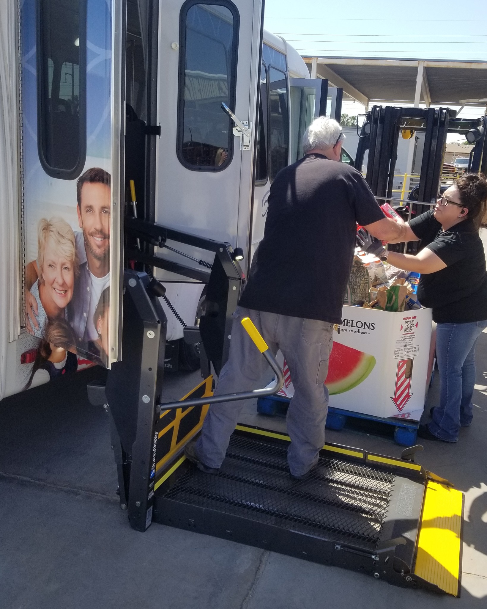 Ativo of Yuma "Stuffs Their Shuttle" for Yuma Community Food Bank