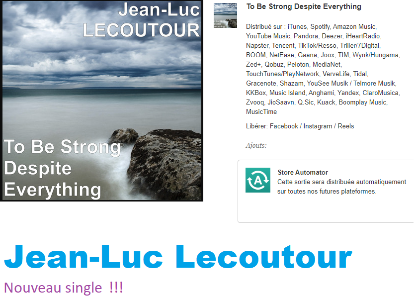 Experimenting With Alternative Melodies to Find the Tune That Sticks: Jean-Luc LECOUTOUR Enthralls in Latest Single Experimenting With Alternative Melodies to Find the Tune That Sticks: Jean-Luc LECOUTOUR Enthralls in Latest Single
