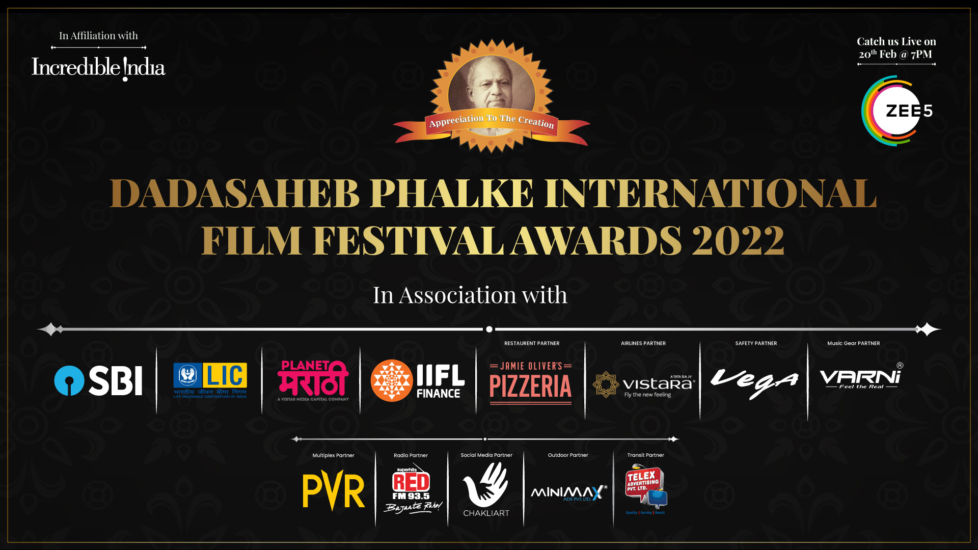 Official announcement of Associate Partners for Dadasaheb Phalke International Film Festival Awards 2022 