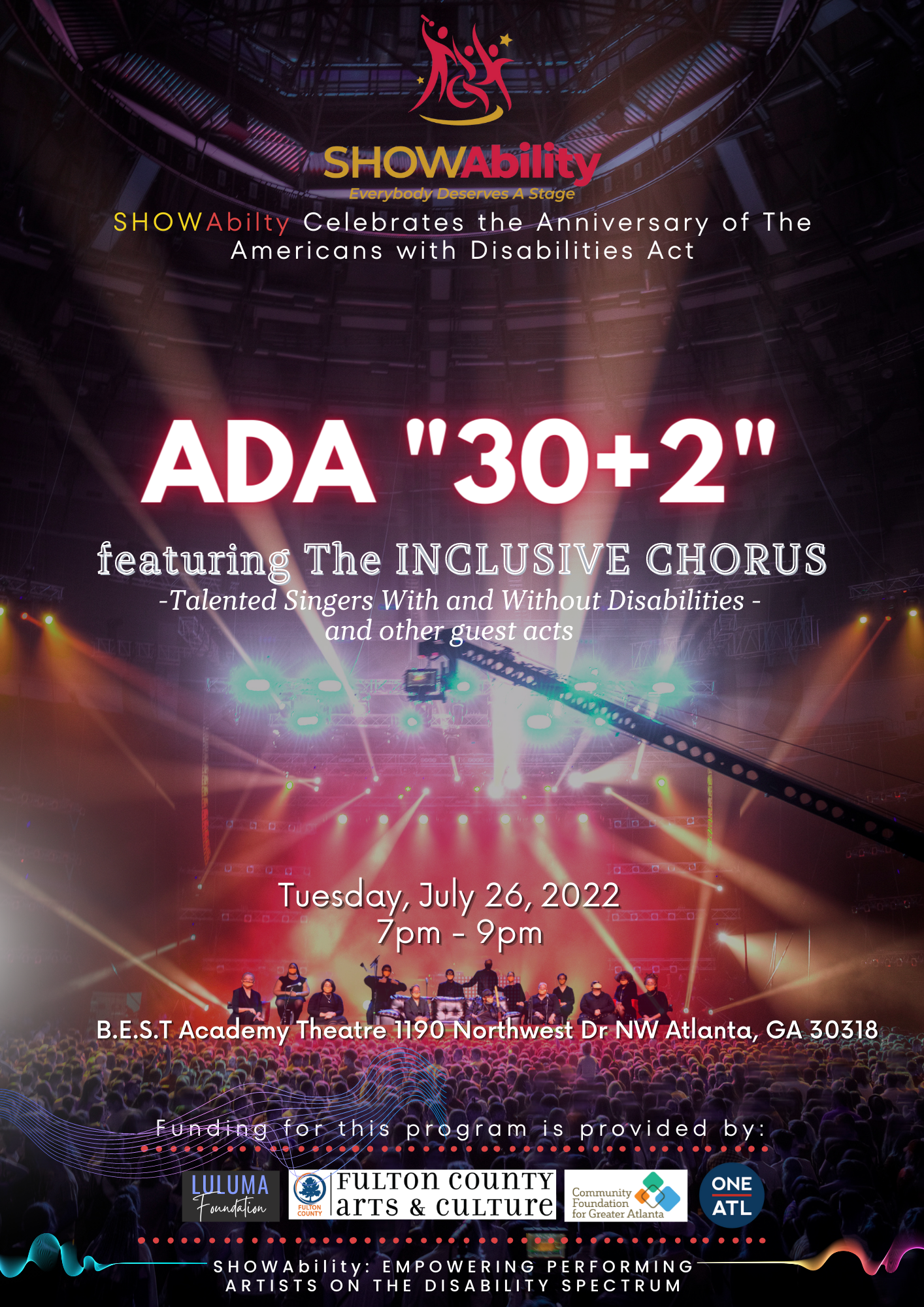 ShowAbility Nonprofit Celebrates ADA 30+2 On July 26, Holding Free Concert Event Featuring Inclusive Chorus, Other Talented Guests Across Disability Spectrum