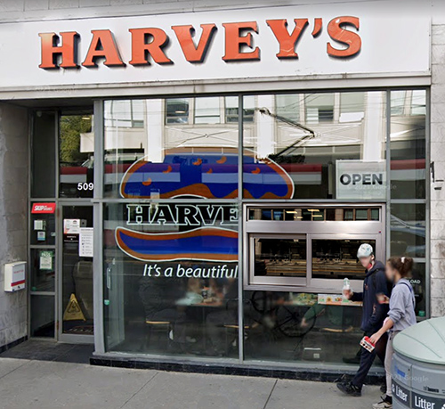 New Late-Night Walk-Up Window for Harvey’s Location in Toronto, Ontario