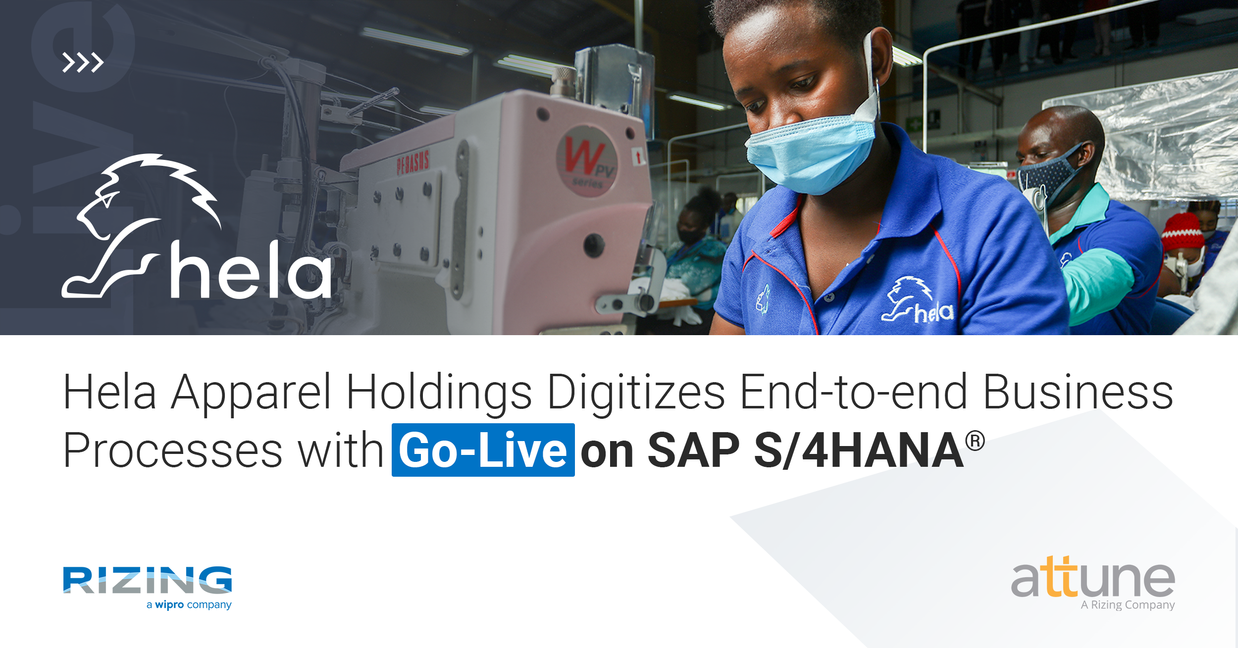 Hela Apparel Holdings Consolidates Growth with Go-Live on SAP S/4HANA® with attune, a Rizing Company