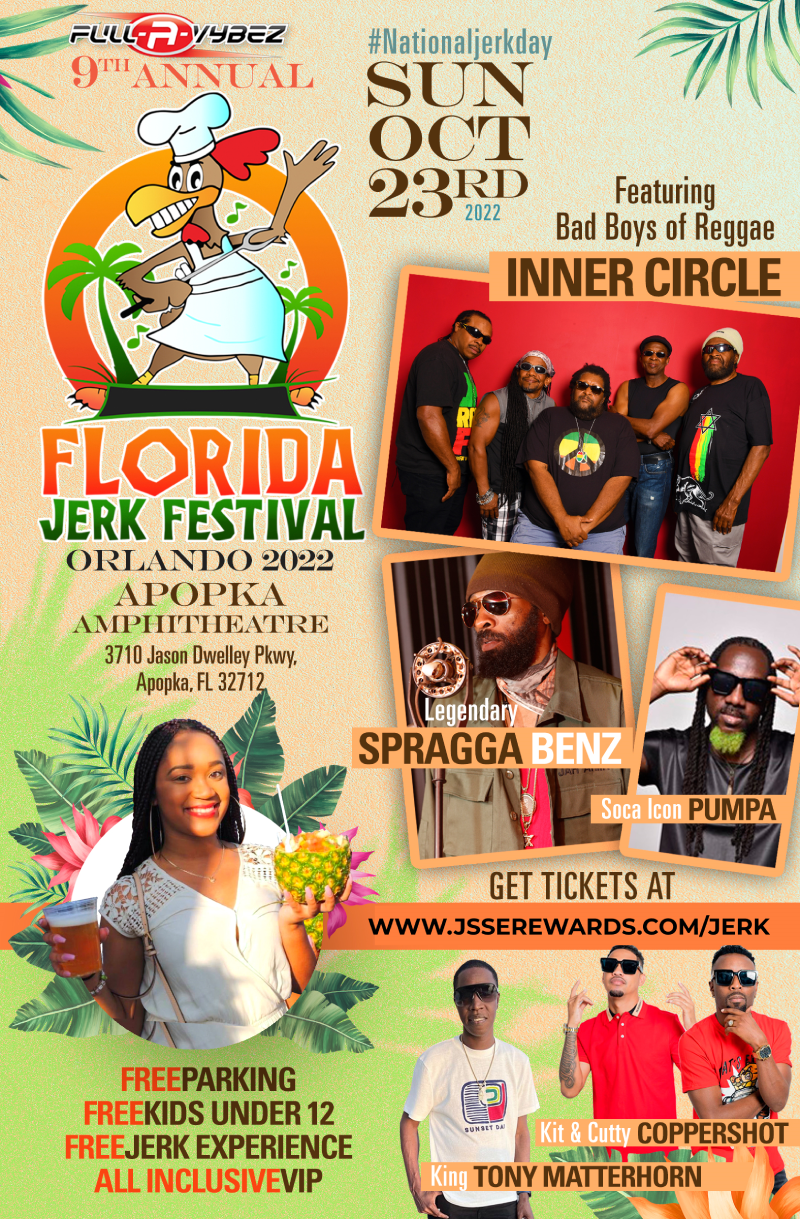 The Florida Jerk Festival: Orlando Celebrates the 9th Annual Food and Music Festival At The Apopka Amphitheater on Sunday, October 23, 2022