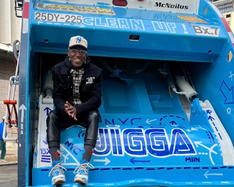 Donnell "Jigga" McFadden Breathes Colors Onto a DSNY Sanitation Truck