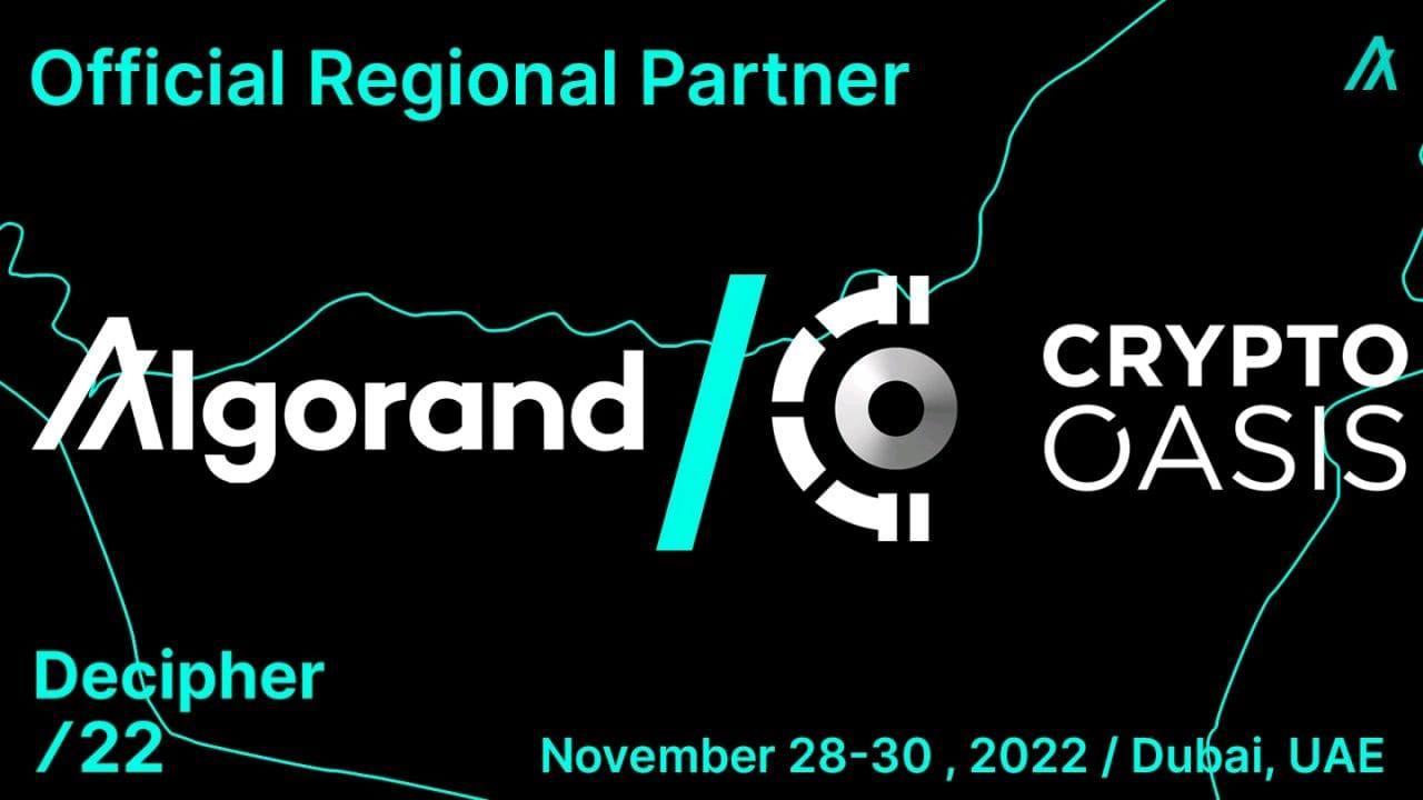 Crypto Oasis joins Algorand's "Decipher" conference as regional partner