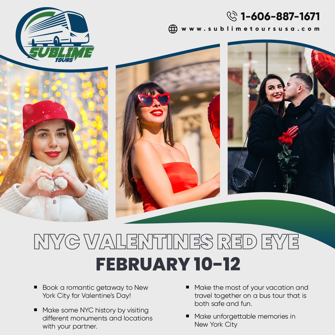 Celebrate Valentines Day on NYC Bus Trip with Sublime Tours