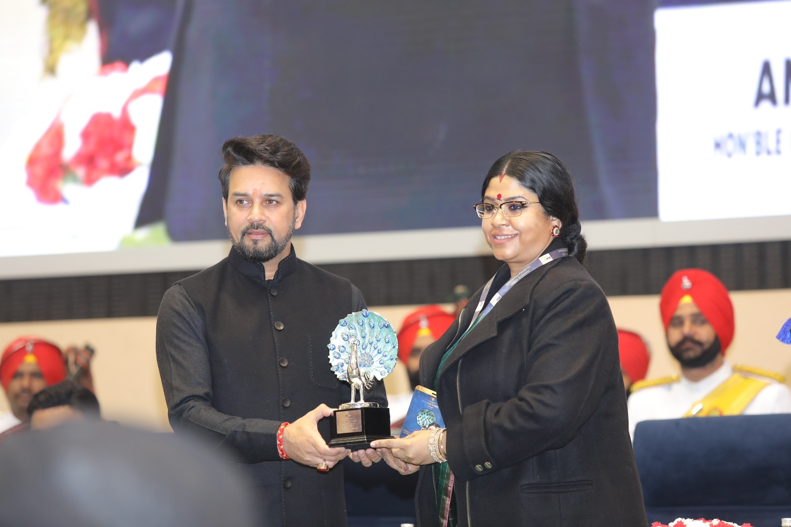 Astrologer Dr. Sohini Sastri was felicitated by Shri Anurag Thakur at Indian Achievers Award 2023