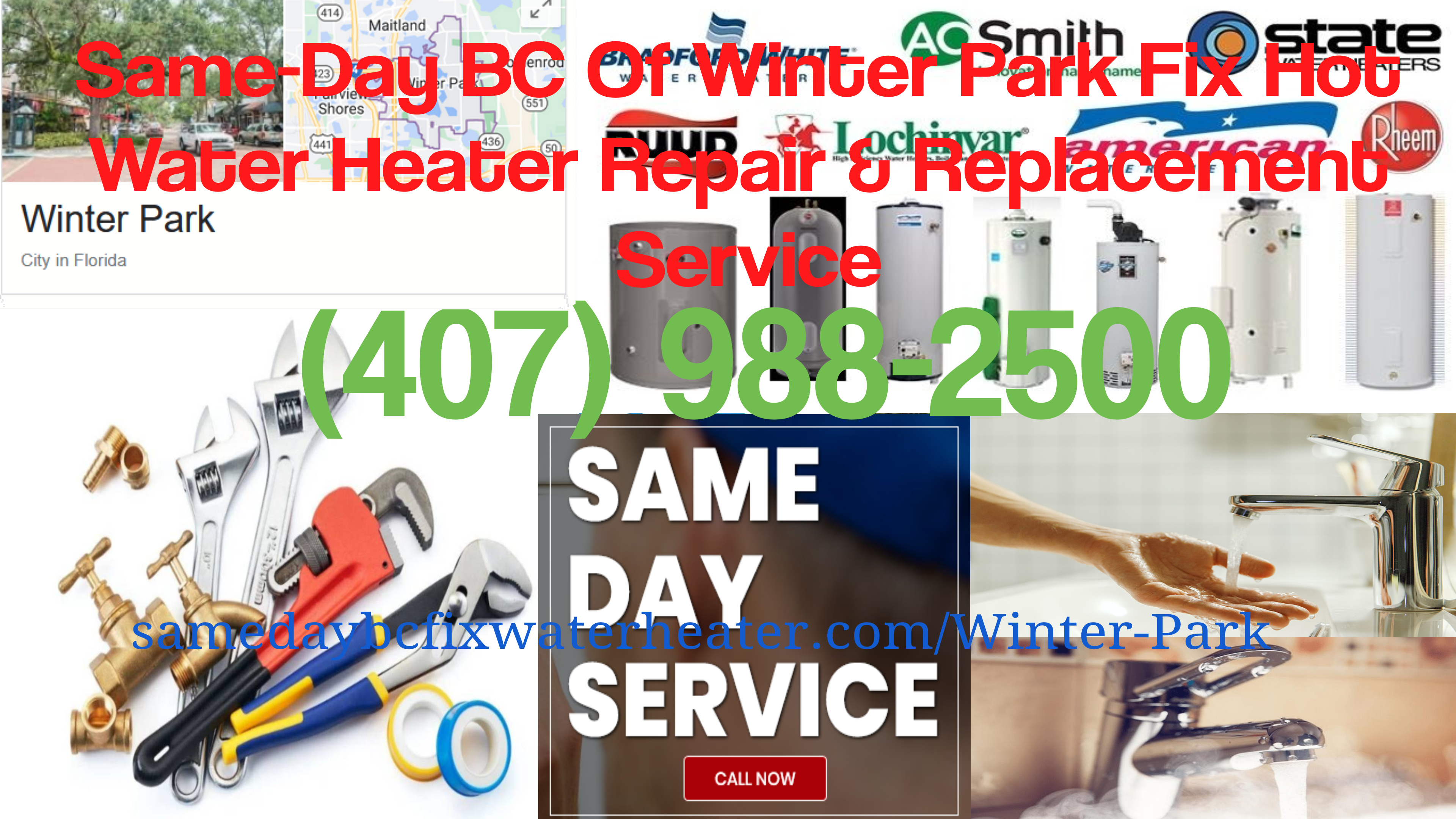 SameDay BC Fix Water Heater Repair Service is Now Serving Winter Park, FL, and Surrounding Areas