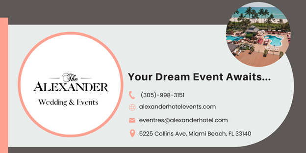 Shaping the Future of Miami Beach Events: Alexander Hotel Wedding and Events Offers Unforgettable Experiences 