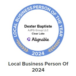 Dexter Baptiste Is Named the Winner of Alignable’s 2024 Local Business Person Of The Year For Clear Lake, TX.